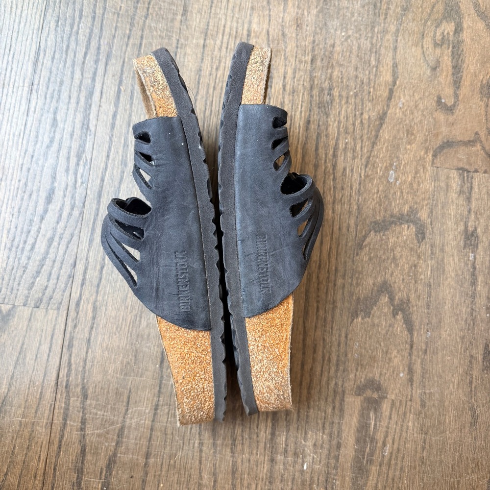 Birkenstock Granada black leather sandals women’s 38 regular - Picture 6 of 6